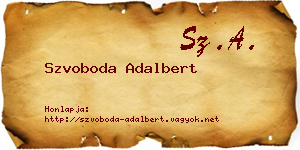 Szvoboda Adalbert névjegykártya